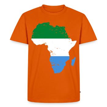 Sierra_Leone_Flagge_Afrika_used - T-shirt Premium bio Homme - orange  - Devant - Nico (187cm)