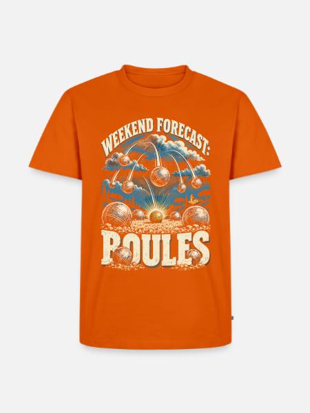 Pentanque Weekend Forecast Boules - Männer Premium Bio T-Shirt - Orange