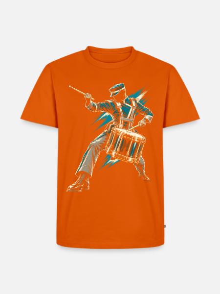 Drum Corps Spielmannszug - Männer Premium Bio T-Shirt - Orange
