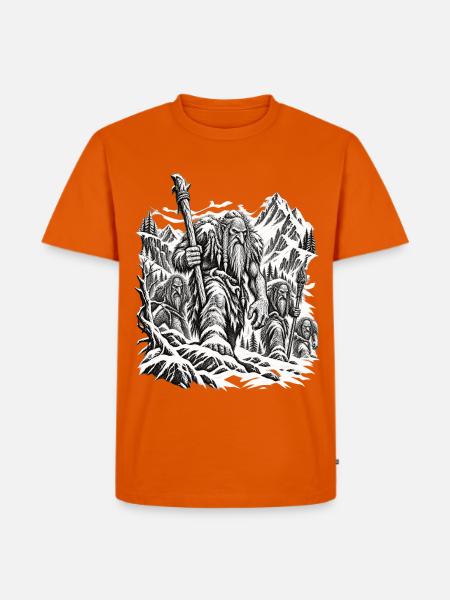 Bergtrolle – Unheimlicher Marsch - Männer Premium Bio T-Shirt - Orange
