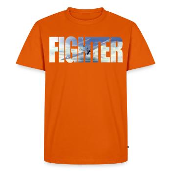Chasseur Spitfire - T-shirt Premium bio Homme - orange  - Devant - Nico (187cm)