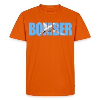 Blouson aviateur Tu-160 - T-shirt Premium bio Homme - orange  - Devant - Nico (187cm)
