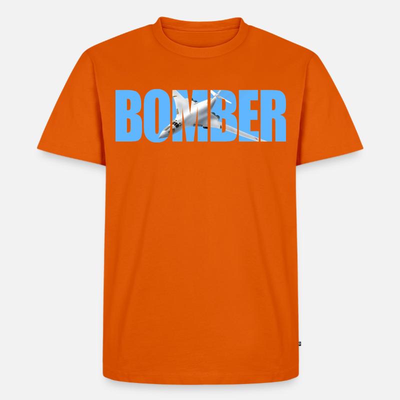 Bomber Tu-160 - Men's Premium Organic T-Shirt - orange 