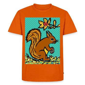 Squirrel I Animal I Holiday I Forest I EC - Men's Premium Organic T-Shirt - orange  - Front - Nico (187cm)