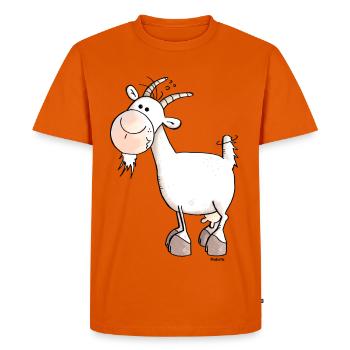 Chèvre - Capra - Caprinés - T-shirt Premium bio Homme - orange  - Devant - Nico (187cm)