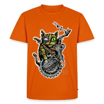 STEAMCATPUNX 01 - T-shirt Premium bio Homme - orange  - Devant - Nico (187cm)