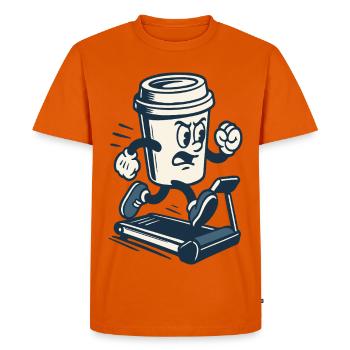 Tasse à café Sprint caféinée - T-shirt Premium bio Homme - orange  - Devant - Nico (187cm)