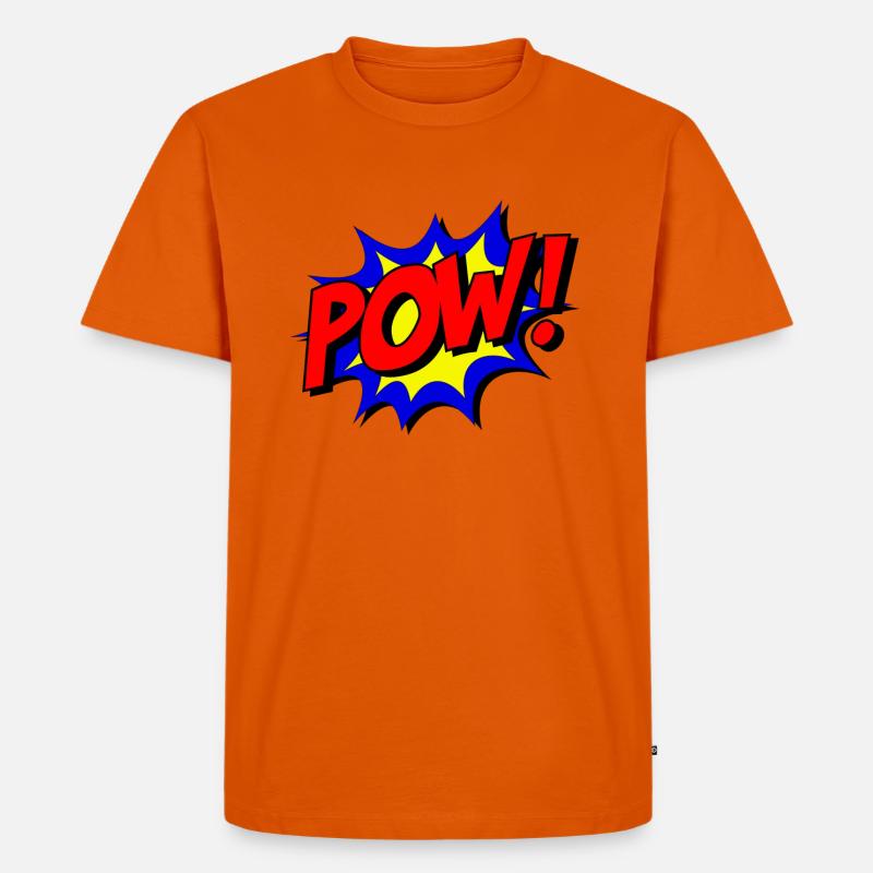 Comic-Pow - Männer Premium Bio T-Shirt - Orange 