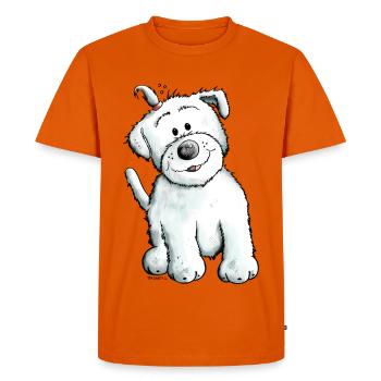 Cute Malteser - Men's Premium Organic T-Shirt - orange  - Front - Nico (187cm)