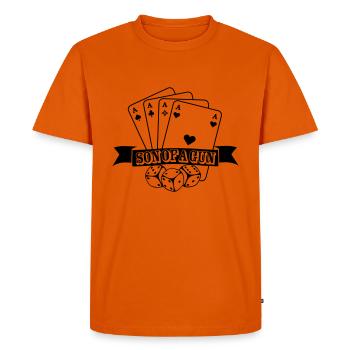 Vieille fripouille - T-shirt Premium bio Homme - orange  - Devant - Nico (187cm)