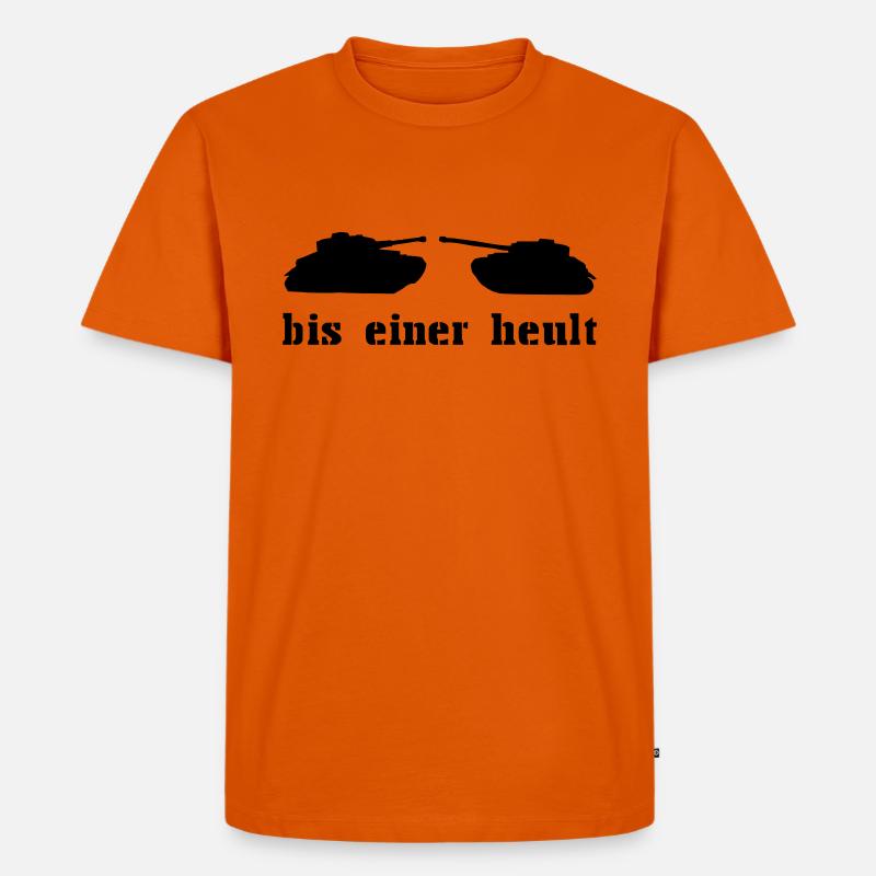 bis einer heult - Männer Premium Bio T-Shirt - Orange 