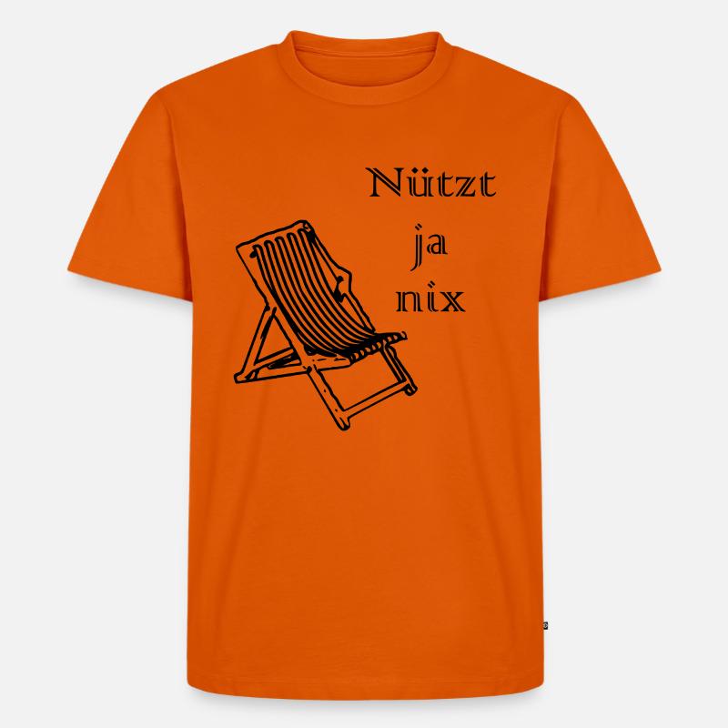 Nützt ja nix - Männer Premium Bio T-Shirt - Orange 