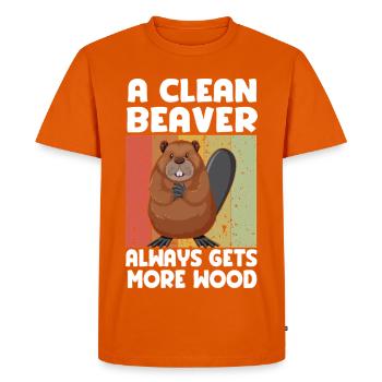 Dicton sur le bois de castor propre - T-shirt Premium bio Homme - orange  - Devant - Nico (187cm)