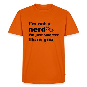 Nerd Glasses - Men's Premium Organic T-Shirt - orange  - Front - Nico (187cm)