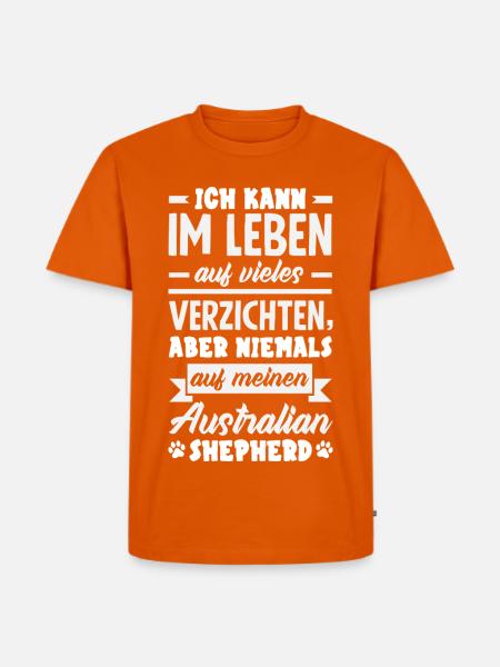 Australian Shepherd - Mein treuer Aussie - Männer Premium Bio T-Shirt - Orange
