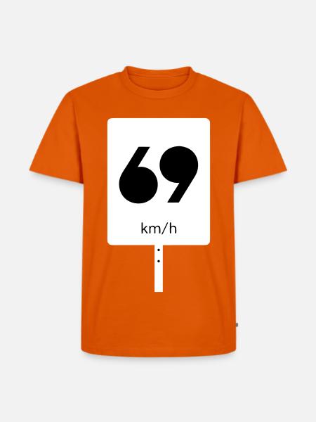 69 km/h - Männer Premium Bio T-Shirt - Orange