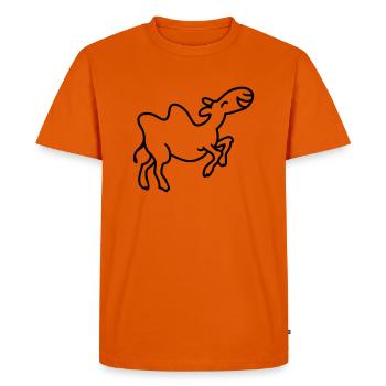 Camel s'amuse - ligne - T-shirt Premium bio Homme - orange  - Devant - Nico (187cm)