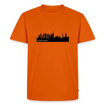 #Marathon #Franfurt Skyline du marathon de Francfort - T-shirt Premium bio Homme - orange  - Devant - Nico (187cm)