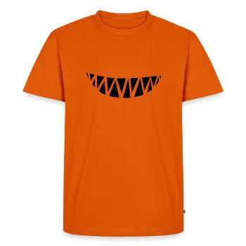 Dents de monstre - T-shirt Premium bio Homme - orange  - Devant - Nico (187cm)