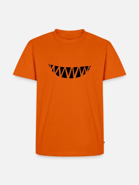 Monster teeth - Men's Premium Organic T-Shirt - orange 