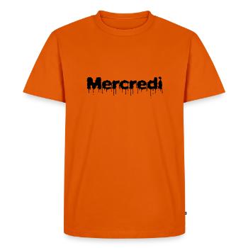 Mercredi - T-shirt Premium bio Homme - orange  - Devant - Nico (187cm)