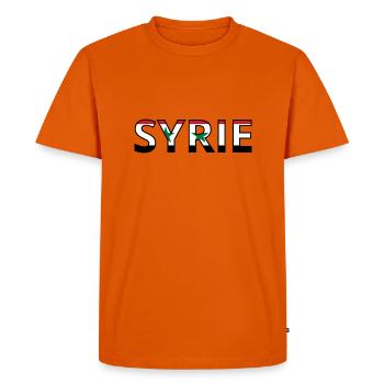 Drapeau Syrie - T-shirt Premium bio Homme - orange  - Devant - Nico (187cm)
