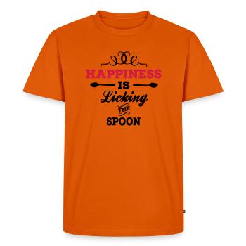 cuire - T-shirt Premium bio Homme - orange  - Devant - Nico (187cm)