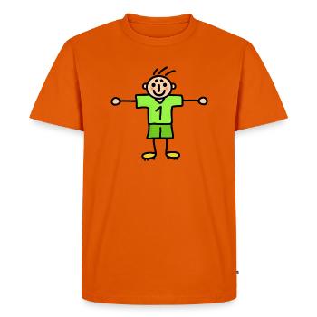 Goalkeeper Number One - Goalkeeper - Handball Football - Men's Premium Organic T-Shirt - orange  - Front - Nico (187cm)