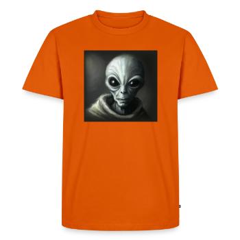 Alien - Men's Premium Organic T-Shirt - orange  - Front - Nico (187cm)