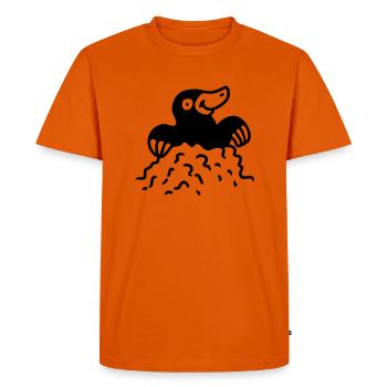 Mole - line - Men's Premium Organic T-Shirt - orange  - Front - Nico (187cm)