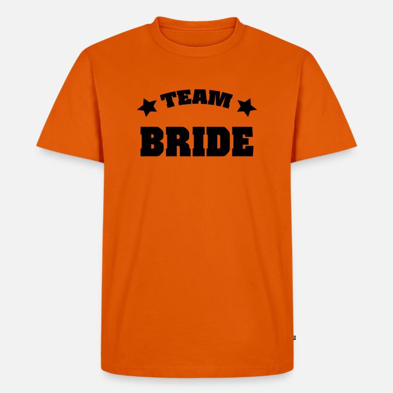 Team Bride - Männer Premium Bio T-Shirt - Orange