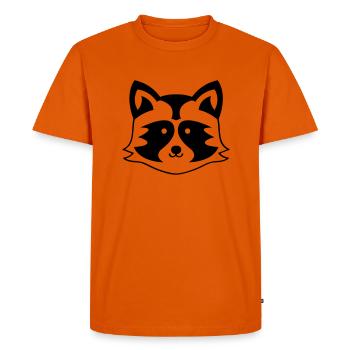 Raccoon Racoon - Men's Premium Organic T-Shirt - orange  - Front - Nico (187cm)