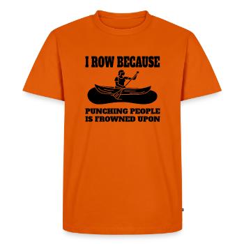 Rameur rameur disant club d’aviron rameur drôle - T-shirt Premium bio Homme - orange  - Devant - Nico (187cm)
