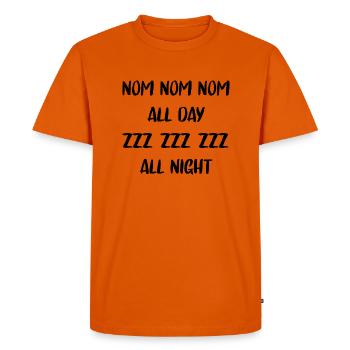 Grossesse Baby shower Babyshower Boy Girl - T-shirt Premium bio Homme - orange  - Devant - Nico (187cm)