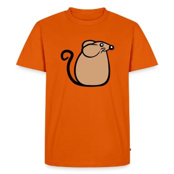 souris souris mignon petit rat rongeur amical - T-shirt Premium bio Homme - orange  - Devant - Nico (187cm)