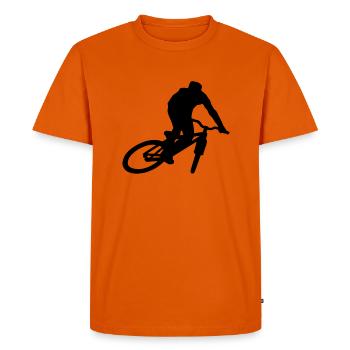 mountain bike mtb skid skidding - Men's Premium Organic T-Shirt - orange  - Front - Nico (187cm)