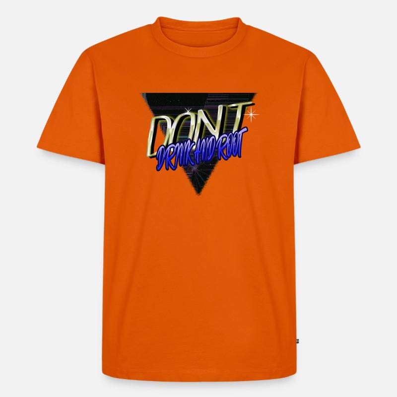 dayfathers day fullstack developer father - Männer Premium Bio T-Shirt - Orange 
