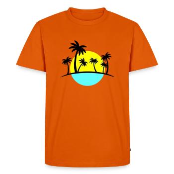 Palmiers de plage 3 - T-shirt Premium bio Homme - orange  - Devant - Nico (187cm)