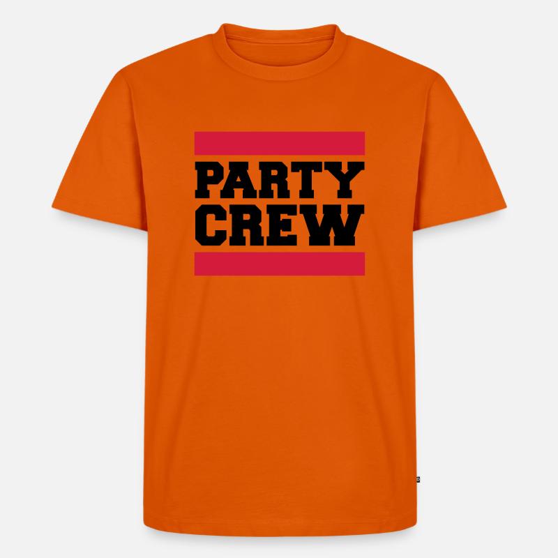 Party Crew Design - Männer Premium Bio T-Shirt - Orange