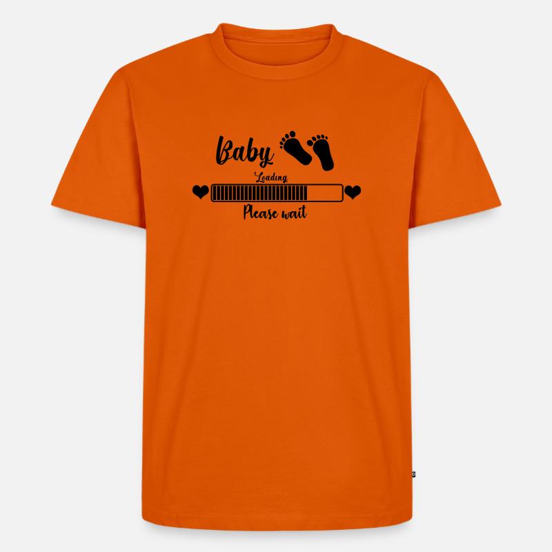 Baby Loading, Please Wait - Männer Premium Bio T-Shirt - Orange 