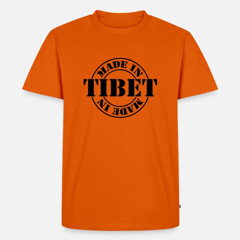 made in tibet m1k2 - Männer Premium Bio T-Shirt - Orange 