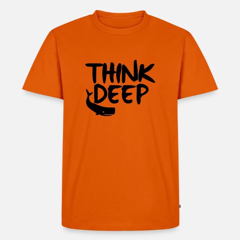 think deep - Männer Premium Bio T-Shirt - Orange 