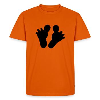 Big toe feet! - Men's Premium Organic T-Shirt - orange  - Front - Nico (187cm)