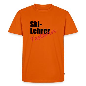 Ski instructor tester - Men's Premium Organic T-Shirt - orange  - Front - Nico (187cm)
