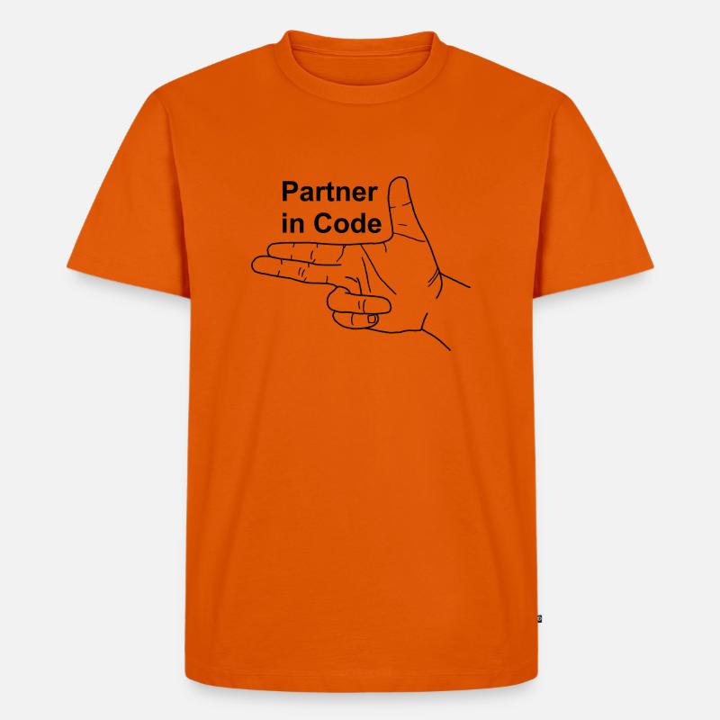 Partner in Code - Männer Premium Bio T-Shirt - Orange 
