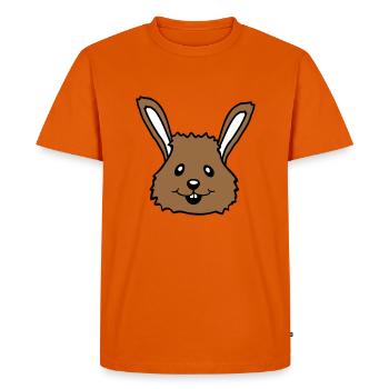 Bunny Rabbit Bunny Cartoon Small Animal Cute - Men's Premium Organic T-Shirt - orange  - Front - Nico (187cm)