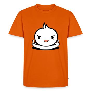 oiseau mal trou inférieur majeur montrer mauvais garçon - T-shirt Premium bio Homme - orange  - Devant - Nico (187cm)