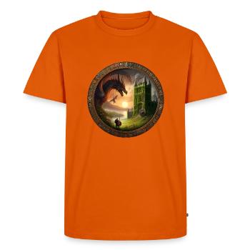 Ami dragon - T-shirt Premium bio Homme - orange  - Devant - Nico (187cm)