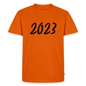 2023 09 Artboard 9 - Men's Premium Organic T-Shirt - orange  - Front - Nico (187cm)