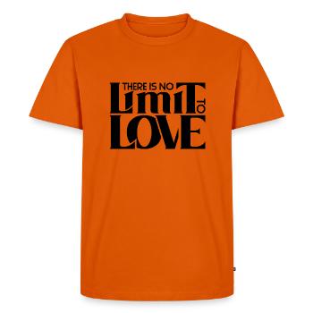 Il n’y a pas de limite à l’amour | Polyamoureux *noir* - T-shirt Premium bio Homme - orange  - Devant - Nico (187cm)